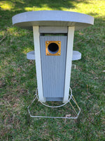 Load image into Gallery viewer, White and Gray Recycled Plastic Birdhouse
