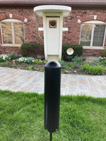 Load image into Gallery viewer, White Recycled Plastic Birdhouse with Raccoon Baffle
